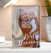 Tap to view Best Mummy Glitter Photo Block - Portrait