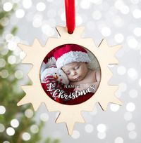 Tap to view Baby's 1st Christmas Photo Tree Decoration