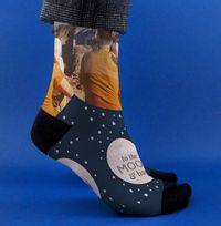 Tap to view The Moon and Back Photo Socks