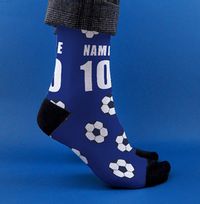 Tap to view Football Name and Number Novelty Personalised Socks