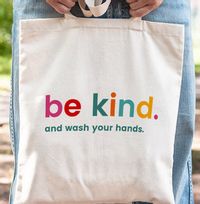 Tap to view Be Kind and Wash Your Hands Personalised Tote Bag