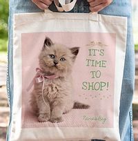 Tap to view It's time to Shop Kitten Tote Bag - Rachael Hale