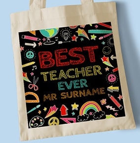 personalised teacher lunch bag