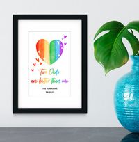 Tap to view Two Dads Are Better Than One Personalised Print