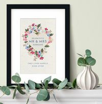 Tap to view Newly Wed Happily Ever After Personalised Print