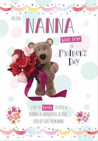 Tap to view Barley Bear - Nanna with Love Personalised Card