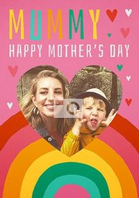Tap to view Mummy Rainbow photo upload Personalised Card