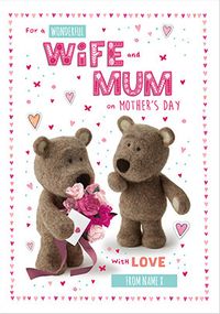 Tap to view Barley Bear - Wonderful Wife & Mum Mother's Day Card