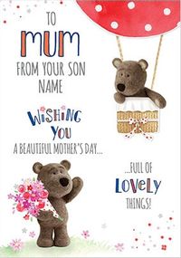 Tap to view Barley Bear From Son Personalised Mother's Day Card