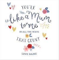 Tap to view You're Like A Mum To Me Personalised Card