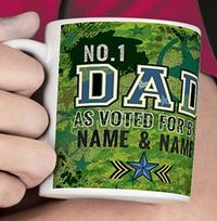 Tap to view No.1 Dad Camo Personalised Photo Mug