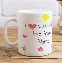 Tap to view Personalised I Love You Daddy Photo Flower Mug