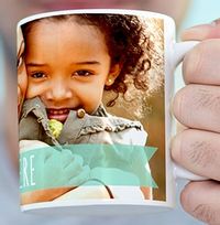 Tap to view Personalised Photo Mug - Turquoise Banner