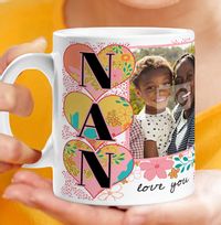 Tap to view Nan Floral Double Photo Mug