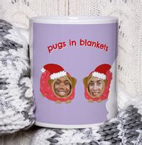Tap to view Pugs in Blankets Photo Christmas Mug