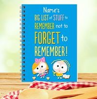 Tap to view Stuff To Remember Personalised Cartoon Notebook