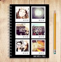 Tap to view Black & White Polaroid Photo Collage Notebook