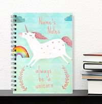 Tap to view Personalised Unicorn & Rainbow Notebook