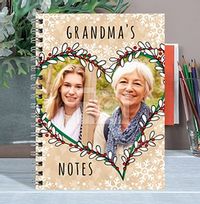 Tap to view Grandma's Notes Photo Notebook, Snowflakes