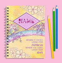 Tap to view Look For Rainbows Personalised Inspirational Notebook