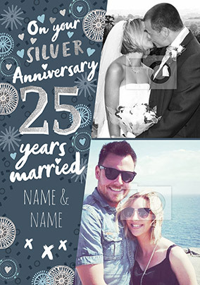 Silver anniversary cards for hot sale husband