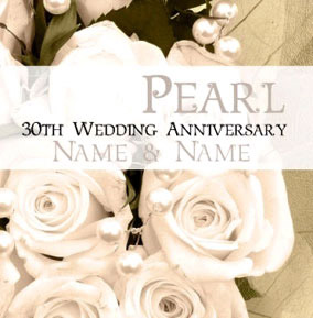 30th Pearl Wedding Anniversary Cards Funky Pigeon