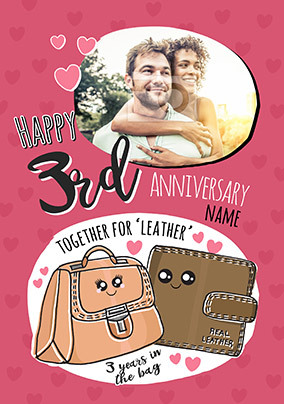 3rd wedding anniversary cards for husband