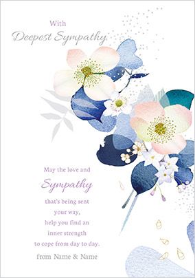 Love and Sympathy Personalised Card | Funky Pigeon
