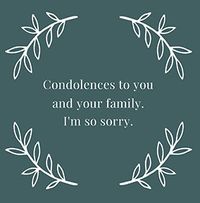 Tap to view Condolences to You Personalised Card