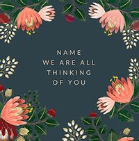 Tap to view We Are All Thinking of You Personalised Card