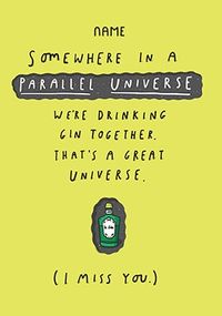 Tap to view Parallel Universe - Thinking of You Personalised Card