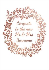 Tap to view Congrats New Mr and Mrs Personalised Wedding Card