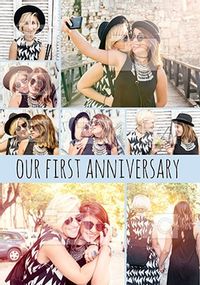 Tap to view Our First Anniversary Multi Photo Card
