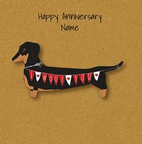 Tap to view Sausage Dog I Woof You Personalised Card