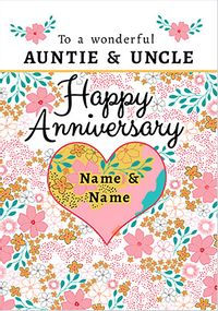 Tap to view Auntie and Uncle Floral personalised Card