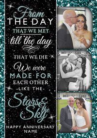 Tap to view The Stars and the Sky - Anniversary Card Made for Each Other Photo Upload