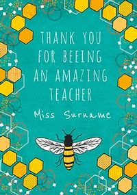 Tap to view Beeing An Amazing Teacher Personalised Card