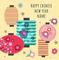Tap to view Happy Chinese New Year Lanterns Personalised Card
