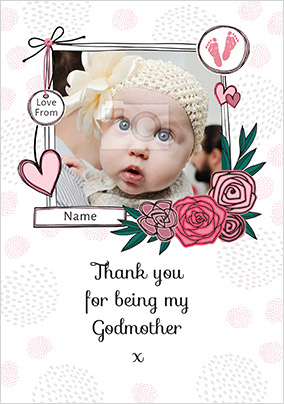 Thank You For Being My Godmother Photo Card Funky Pigeon