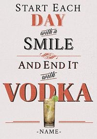 Tap to view End your day with Vodka Card