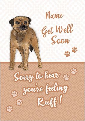 Sorry You're Feeling Ruff Personalised Card | Funky Pigeon