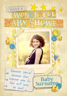 Personalised baby best sale shower invitation cards