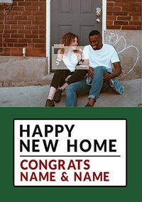 Tap to view Happy New Home Street Sign Photo Card