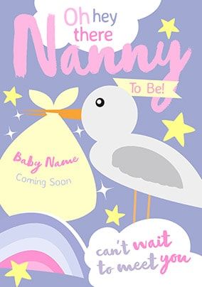 Nanny - Can't Wait To Meet You Personalised Card | Funky Pigeon