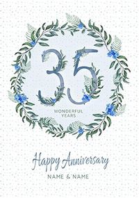 Tap to view 35 Wonderful Years Personalised Card