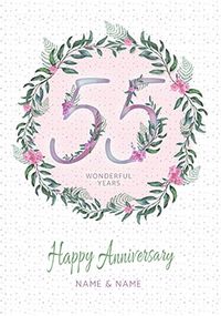 Tap to view 55 Wonderful Years Personalised Card