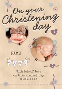 Tap to view Patchwork - Christening Card Photo Upload Special Day