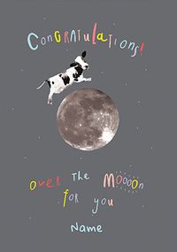 Tap to view Over the Moon Congratulations Card