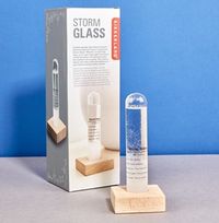 Tap to view Storm Glass Tube With Beechwood Base