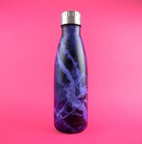 Tap to view Navy Marble 500ml Stainless Steel Insulated Water Bottle